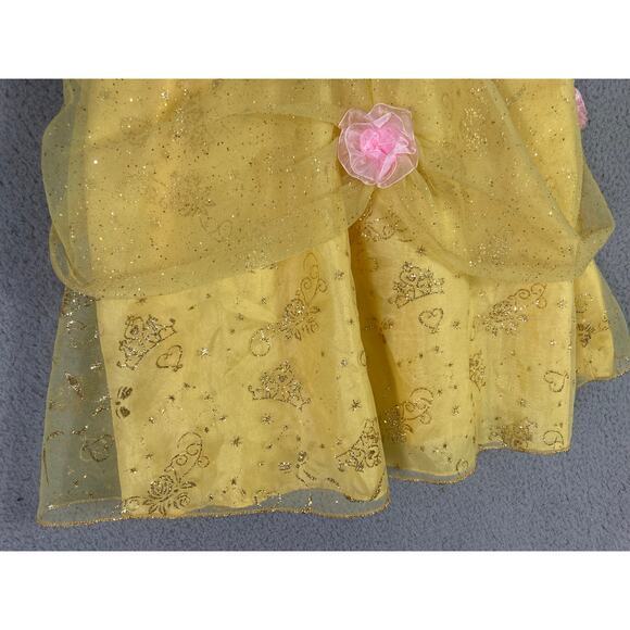 Disney Belle Princess Dress Costume Girls Size 10 Yellow Party Dress - Picture 9 of 9